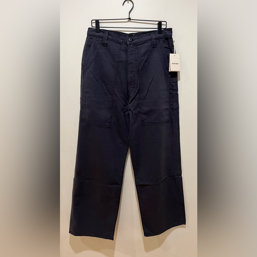 MOTHER NWT The Quartet Breaker Flood Faded Black Straight Leg Jeans - Women’s 32